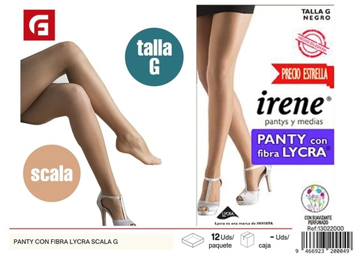 [13022000] Panty con fibra Lycra Scala G para ajuste y comodidad