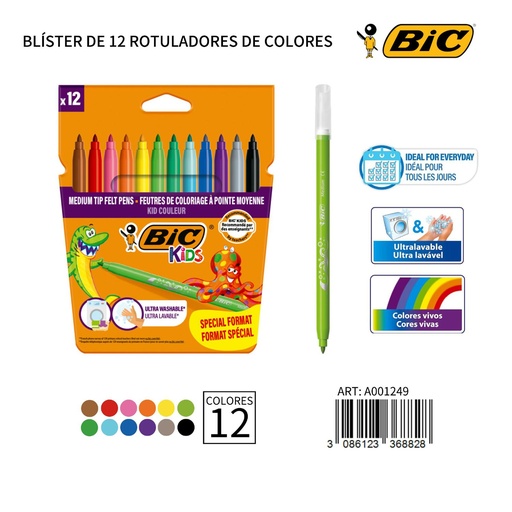 [A001249] Ratón de acuarela BIC 12 piezas - Material de oficina BIC