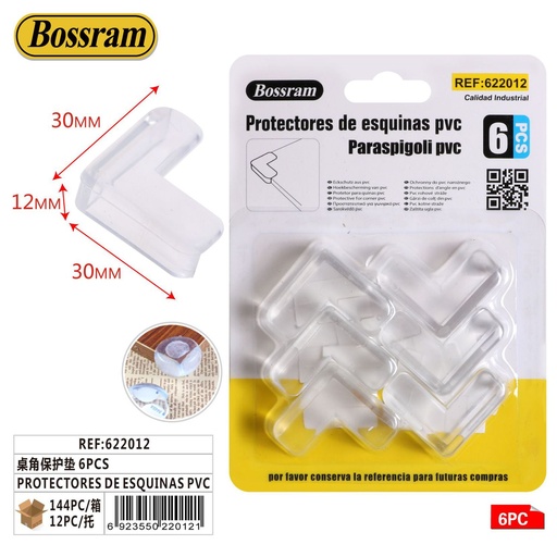 [622012] Protectores de esquinas de PVC 6pcs para seguridad de muebles