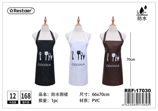 [17030] Delantal de PVC impermeable 66x70 cm - Accesorios de cocina
