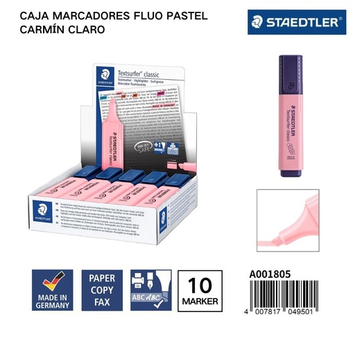 [A001805] Marcadores fluorescent survey 1/5 mm 10 pcs carmín claro - Artículos de oficina