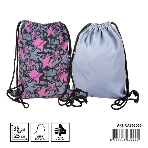 [0235048] Mochila saco estrellas L 35x25 cm - Bolsas de deporte