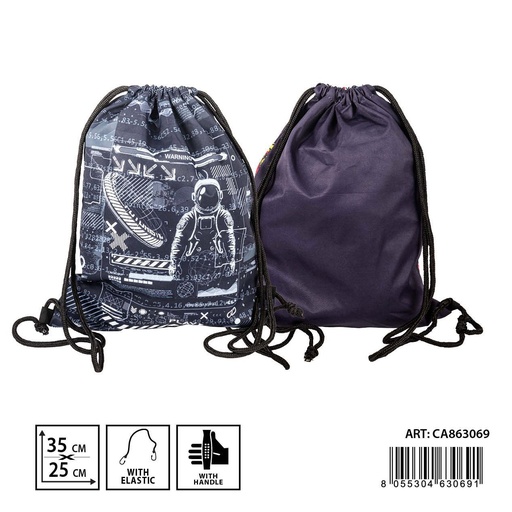 [0235051] Mochila saco espacio exterior L 35x25 cm - Bolsas de deporte