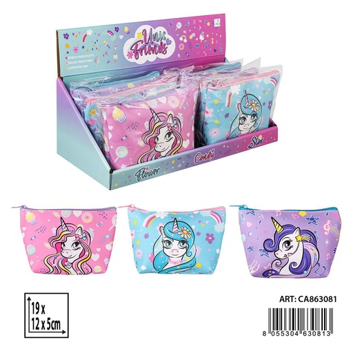 [0234632] Bolso portatodo unicornio pequeño 19X15X5CM - Papelería