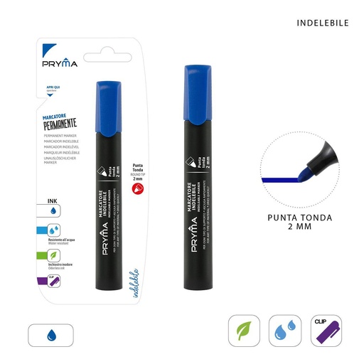 [0151361] Marcador redondo 2 mm azul - Material de escritura y dibujo