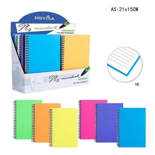 [0216114] Libreta A5 96 hojas fluorescentes - Libretas