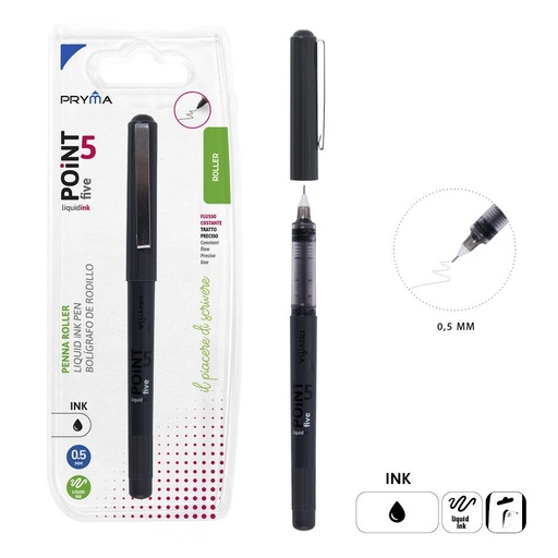 [0224339] Bolígrafo de tinta punta fina 0.5mm negro - Herramientas de escritura y artículos de papelería