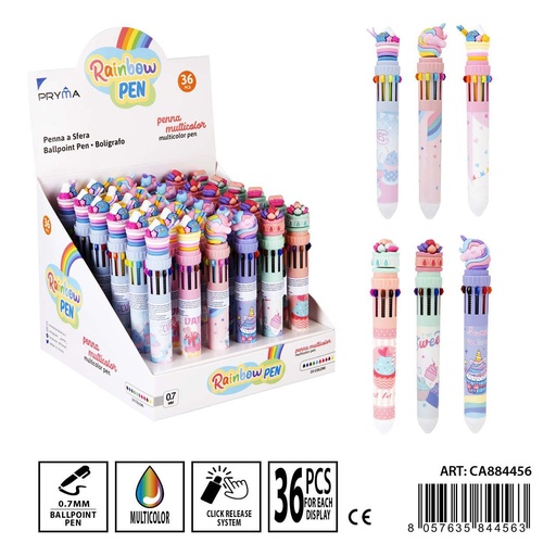 [0234557] Bolígrafo multicolor 10en1 0.7mm - Estilográfica versátil y colorida