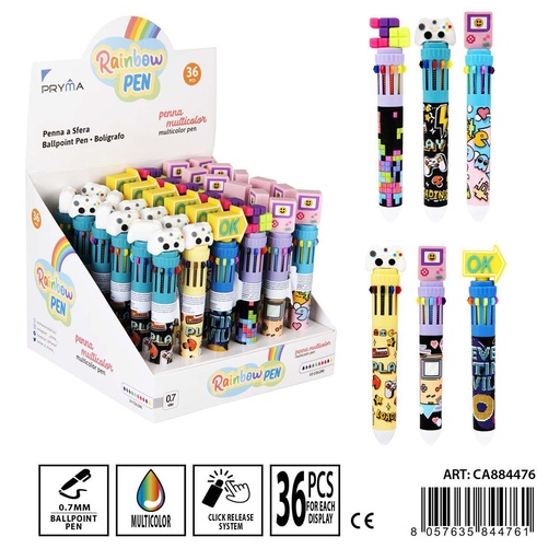 [0234560] Bolígrafo multicolor 10 en 1 0.7 mm - Material de escritura