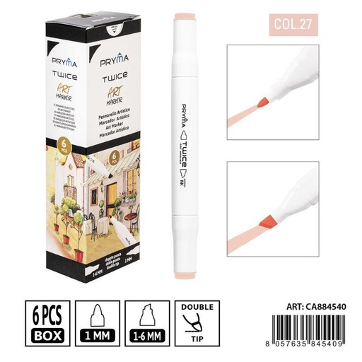 [0234966] Rotulador de doble punta 2-5/3mm color 27 - Artículos de escritura
