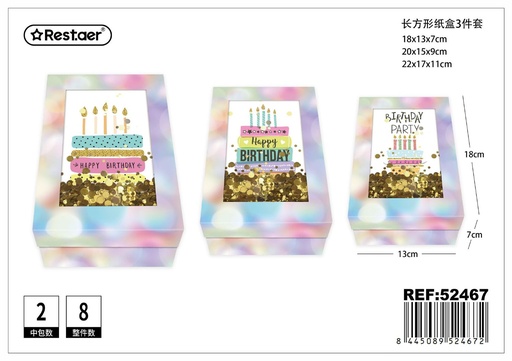 [52467] Caja de regalo 3 piezas - Artículos de regalo