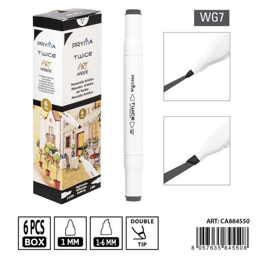 [0234976] Rotulador de doble punta 2-5/3mm color WG7 - Artículos de escritura