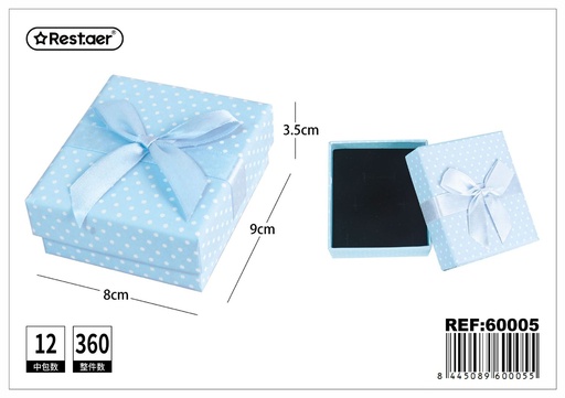 [60005] Caja de regalo rectangular 9x8x3.5cm para joyas y pequeños obsequios