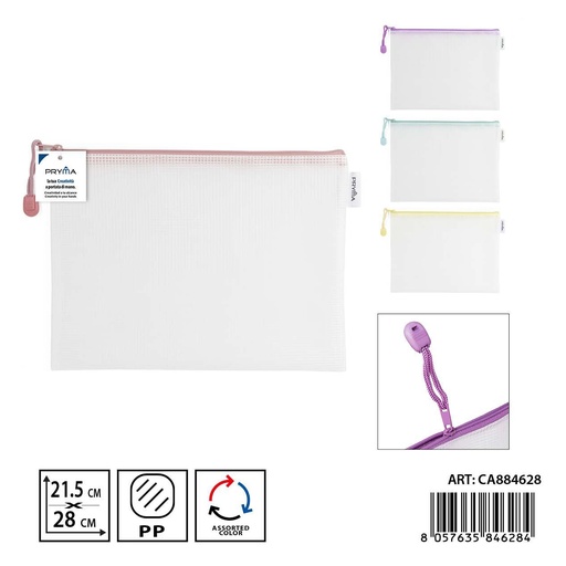 [0235106] Portadocumentos EVA con cremallera 21.5 x 28 cm - Bolsas multifunción