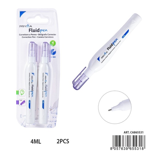 [0233602] Líquido corrector 4ml 2pz - Material escolar y correctores