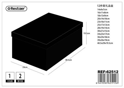 [62512] Caja de regalo 12 piezas para embalaje y presentación