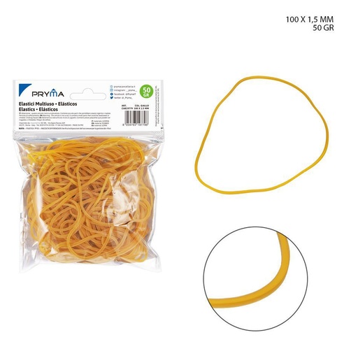 [0230544] Goma elástica multiuso (100x1.5 mm, 50g) - Accesorios de oficina
