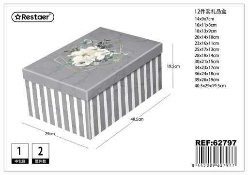 [62797] Caja de regalo set de 12 piezas para embalaje