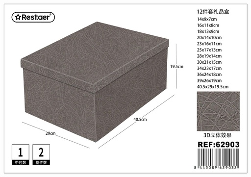 [62903] Caja de regalo 3D 12 piezas para embalaje