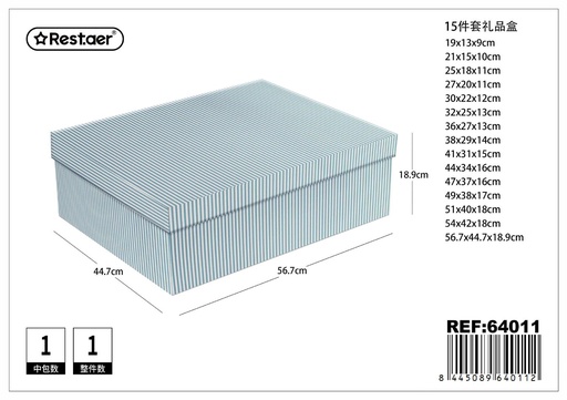 [64011] Caja de cartón 15pcs 56.7x44.7x18.9cm para regalos y almacenamiento