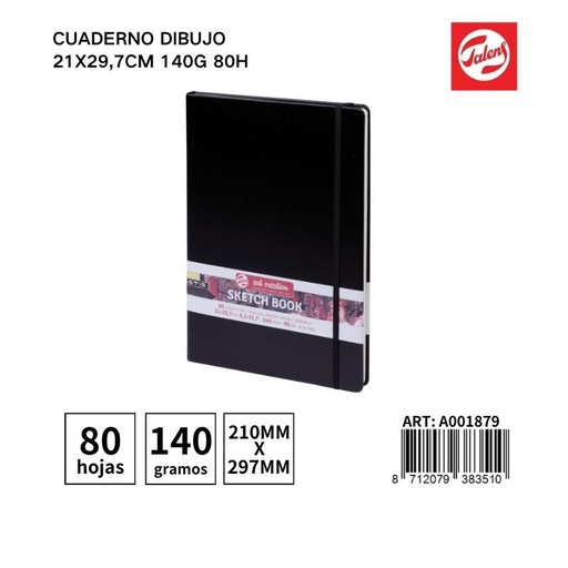 [A001879] Cuaderno de dibujo 21x29.7 cm 140g 80 hojas - Material de arte