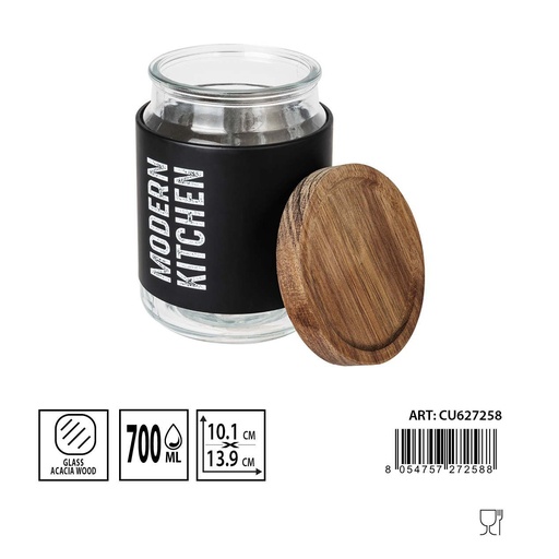 [0235317] Bote de vidrio con tapa 700 ml - Utensilios de cocina