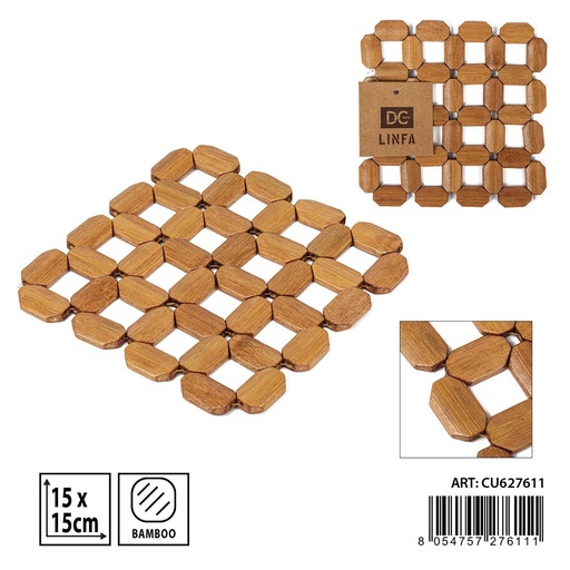 [0235321] Salvamantel de bambú 15x15cm - Utensilios para cocina