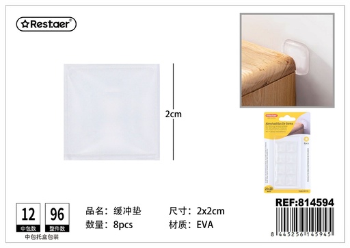 [814594] Protector de silicona adhesivas cuadradas - Accesorios para el hogar