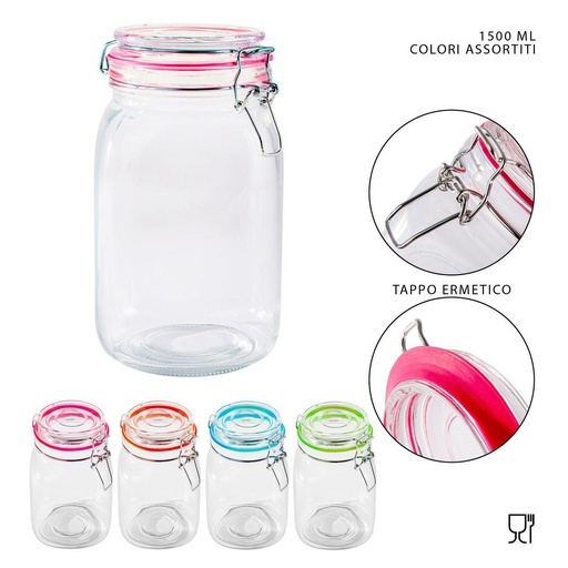 [0220169] Tarro de cristal hermético 1500ml - Almacenaje de vidrio