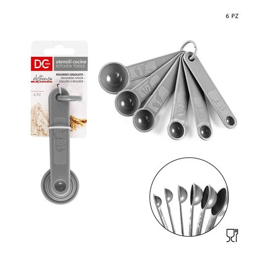 [0217607] Medidoras graduadas plásticas 6 piezas - Utensilios de cocina