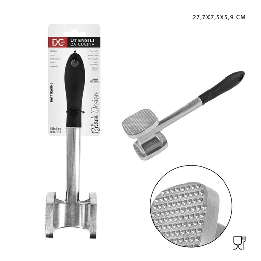 [0218715] Ablandador de carne metálico de 27.7x7.5x5.9 cm - Utensilios de cocina