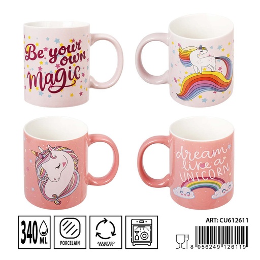 [0235616] Taza de cerámica unicornio 340ml - Cerámica