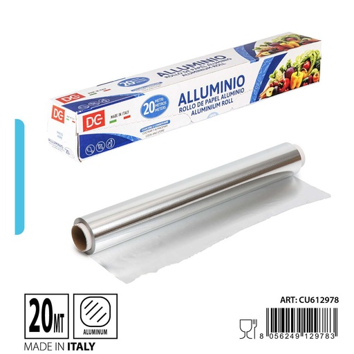 [0237531] Papel aluminio 20 metros para cocina y repostería