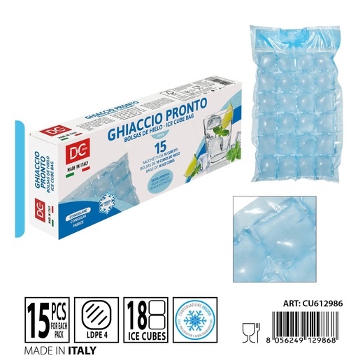 [0237539] Bolsas de hielo de 18 cubos con válvula 15 piezas - Accesorios de cocina