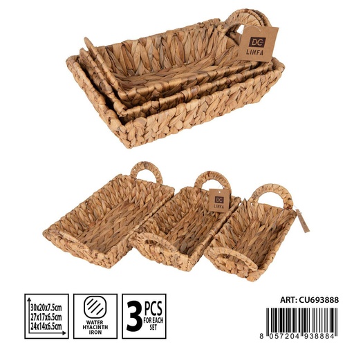 [0233441] Juego de cesta de almacenamiento tejida 30x20 cm - Accesorios de cocina