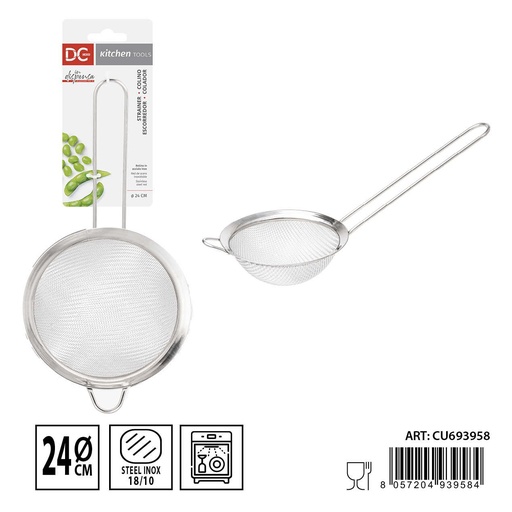 [0233725] Colador redondo de acero inoxidable ∅24cm para cocina