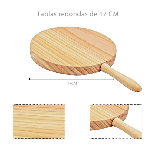 [A000908] Tablas redondas de 17 cm - Accesorios de cocina