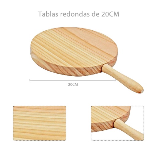 [A000907] Tablas redondas de 20 cm - Utensilios de cocina 