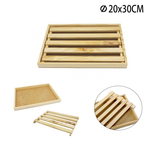 [A001584] Tabla para cortar pan 20x30cm de madera resistente