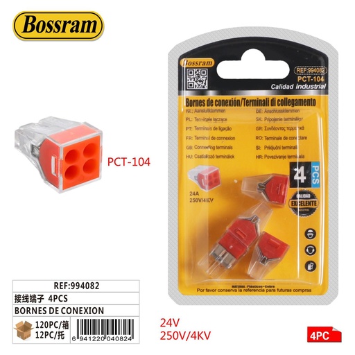 [994082] Bornes de conexión 4pcs para electricidad y cableado