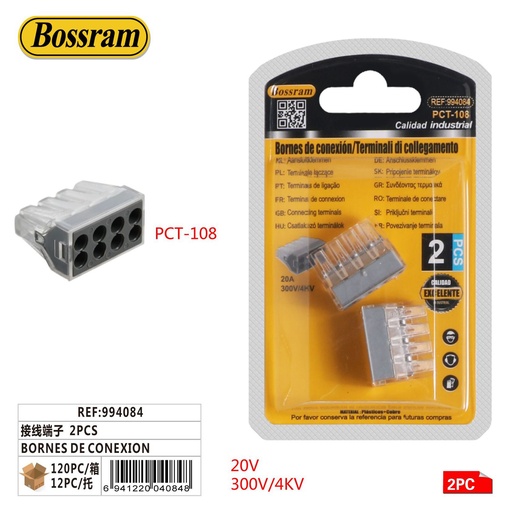 [994084] Bornes de conexión 2pcs para cableado y conexiones eléctricas