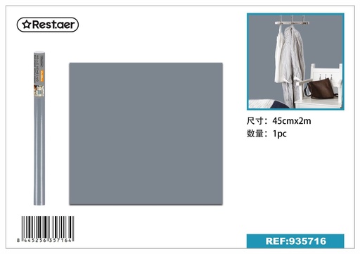 [935716] Rollo adhesivo para paredes 45cmx2.0m color gris claro para decoración
