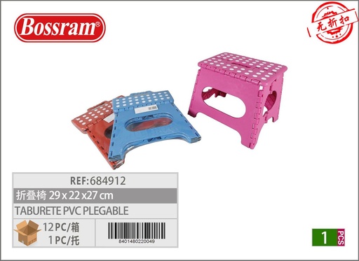 [201722004] Taburete PVC plegable - Muebles y sillas