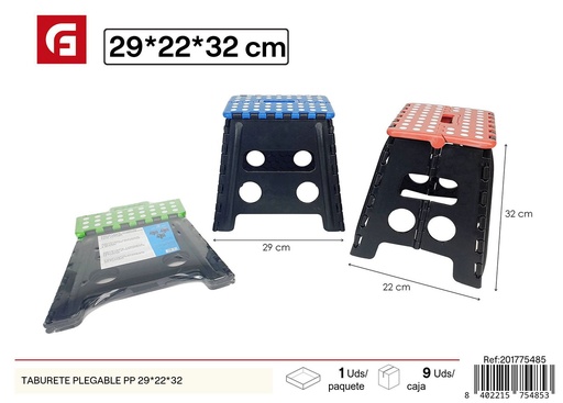 [201775485] Taburete plegable de PP 29*22*32 cm - Muebles de plástico y almacenamiento