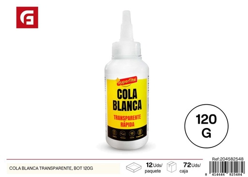[204582548]  Cola blanca transparente en botella 120 g - Adhesivos para manualidades