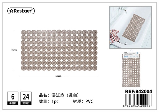 [942004] Alfombrilla para bañera 67x35cm para seguridad en el baño