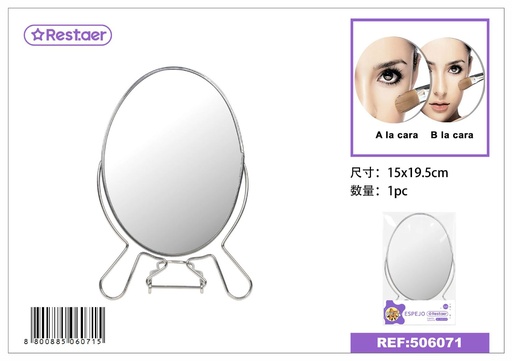 [506071] Espejo ovalado 8 pulgadas - Accesorios de belleza