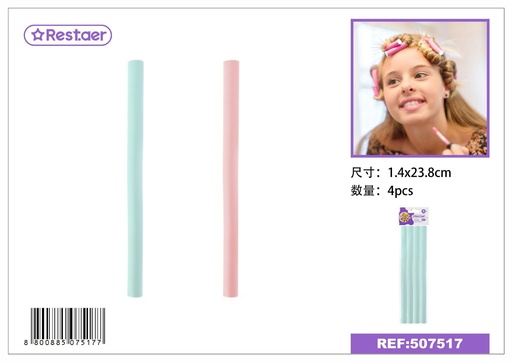 [507517] Rulos de espuma flexibles 1.4 cm 4 pcs - Productos para peinados