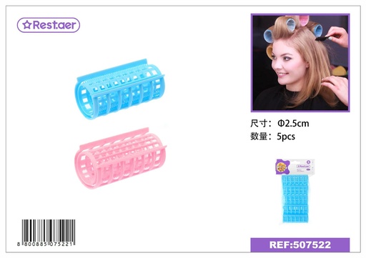 [507522] Rulos con dientes 2.5 cm 5 piezas - Productos de belleza