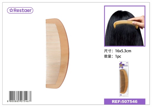 [507546] Peine de madera 16x5.3cm para cuidado del cabello